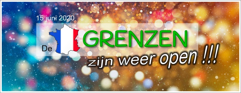 Ja, de grenzen zijn open vanaf 15 juni...