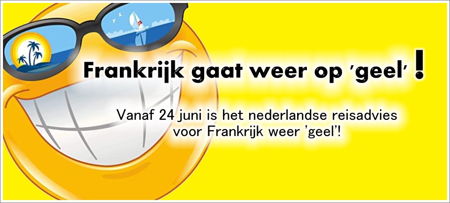 Reisadvies voor Frankrijk naar geel...