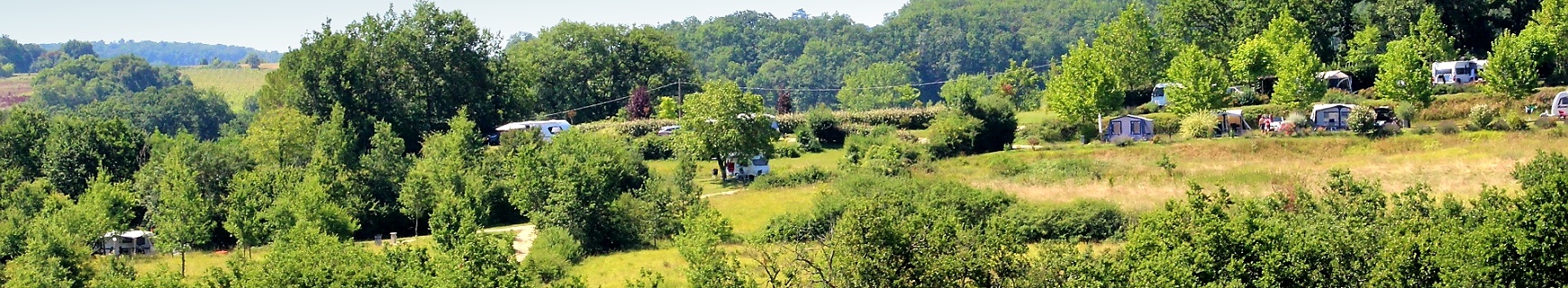 Panorama of Camping La Brouquere from the other side of the valley... Panorama of Camping La Brouquere from the other side of the valley...