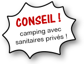 Camping avec salles de bains privées...
