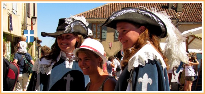 Dorpsfeest in Lupiac in het teken van de Musketiers...